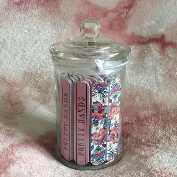 Arete Athene 35 Ct Mini Nail Files in Reusable Glass Canister Collection. NWT - Picture 7 of 16